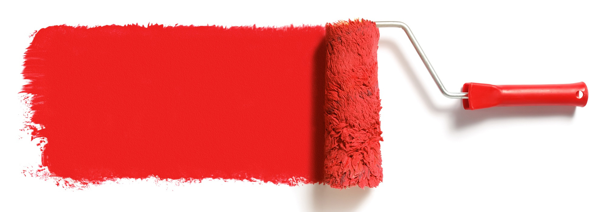 roller-brush-with-red-paint-isolated